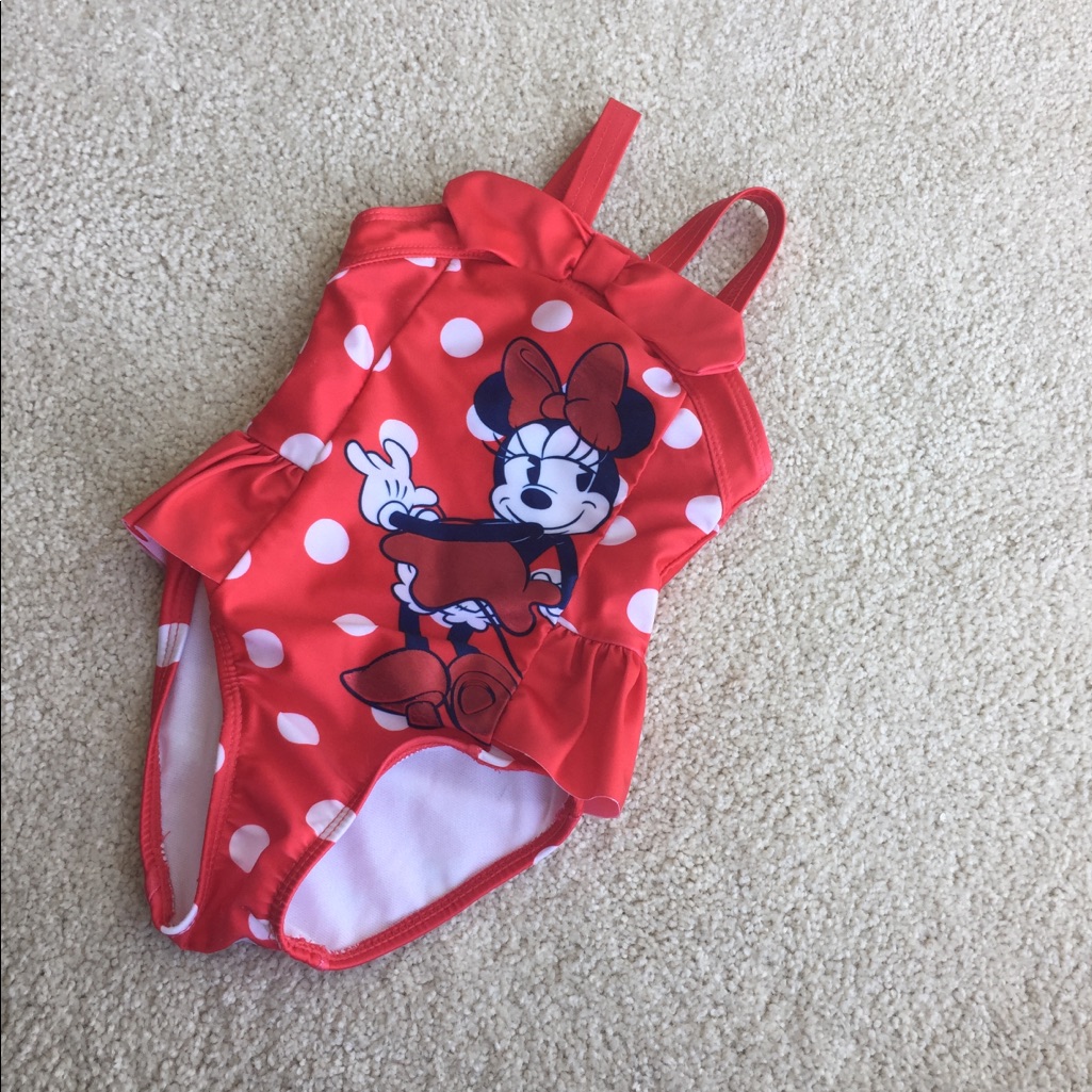 Disney Minnie Baby Girl Bathing Suit Size 2